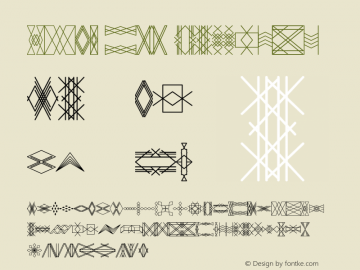 YWFTS-Patterns Version 1.000 Font Sample