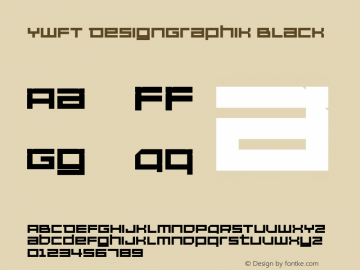 YWFTDesignGraphik-Black version 1.00 Font Sample