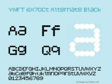 YWFTxoctAlternate-Black version 1.00 Font Sample