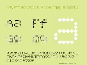 YWFTxoctAlternate-Bold version 1.00 Font Sample