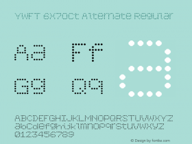 YWFTxoctAlternate version 1.00 Font Sample