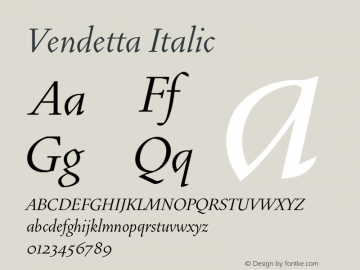 Vendetta-Italic 001.000图片样张