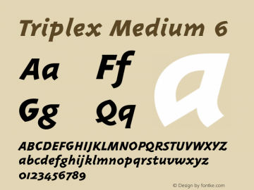 Triplex-Medium6 001.001 Font Sample