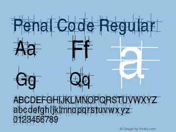 PenalCode-Regular 001.000 Font Sample