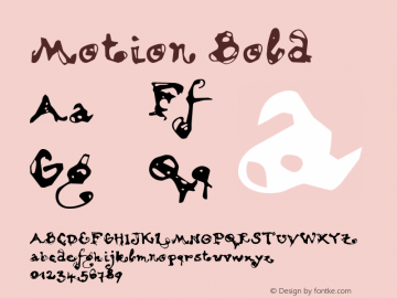 Motion-Bold 001.000 Font Sample