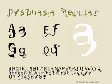 Dysphasia 001.000 Font Sample