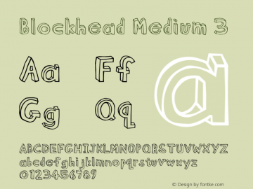 Blockhead-Medium3 001.000 Font Sample