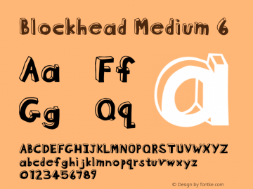 Blockhead-Medium6 001.000 Font Sample