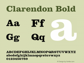 Clarendon-Bold Version 2.035;PS 002.000;hotconv 1.0.51;makeotf.lib2.0.18671图片样张