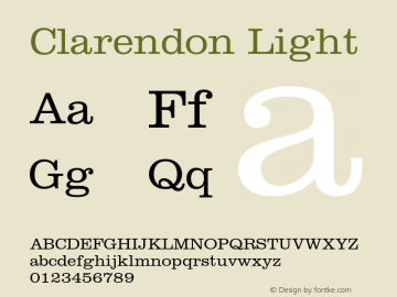 Clarendon-Light Version 2.035;PS 002.000;hotconv 1.0.51;makeotf.lib2.0.18671图片样张