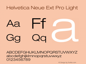 HelveticaNeueExtPro-Light Version 1.000;PS 001.000;Core 1.0.38 Font Sample