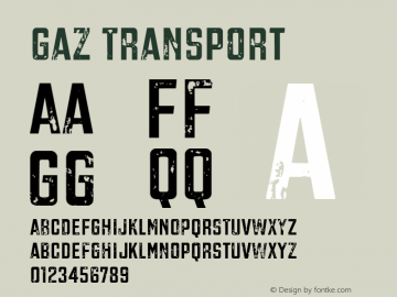 Gaz Transport 9.0d2e1 Font Sample