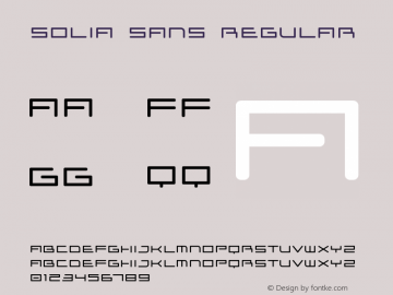 SoliaSans-Regular Version 1.000;PS 001.000;hotconv 1.0.88;makeotf.lib2.5.64775 Font Sample