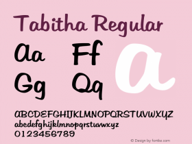 Tabitha Regular Macromedia Fontographer 4.1 5/6/96图片样张