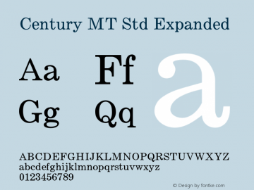 CenturyMTStd-Expanded Version 1.000;PS 001.000;hotconv 1.0.38图片样张