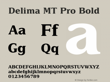 DelimaMTPro-Bold Version 1.000;PS 001.000;hotconv 1.0.56;makeotf.lib2.0.21325图片样张