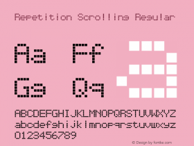 Repetition Scrolling Regular Macromedia Fontographer 4.1 10/26/00 Font Sample