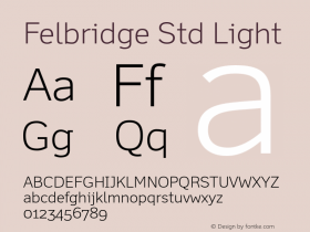 FelbridgeStd-Light Version 1.100图片样张