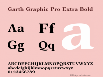 GarthGraphicPro-ExtraBold Version 1.001;PS 001.000;Core 1.0.38;makeotf.lib1.6.5960图片样张