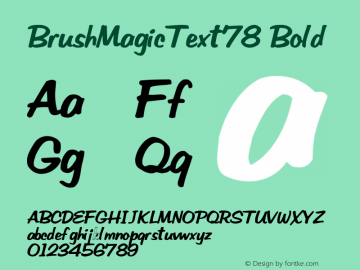 BrushMagicText78 Bold Altsys Metamorphosis:10/28/94图片样张