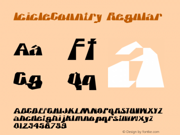IcicleCountry Regular Macromedia Fontographer 4.1 10/27/97 Font Sample