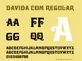 Davida Com Version 1.01 Font Sample