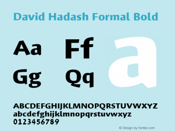 David Hadash Formal Bold Version 1.000图片样张