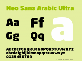 Neo Sans Arabic Ultra Version 1.00图片样张