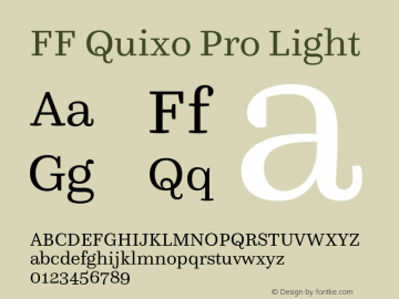 FFQuixoPro-Light Version 7.504; 2013; Build 1024图片样张