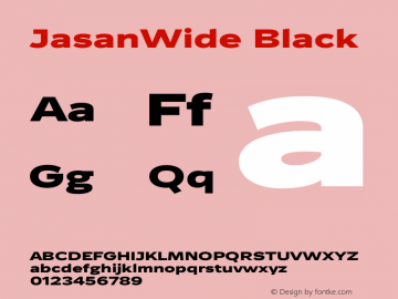 JasanWide-Black  Font Sample