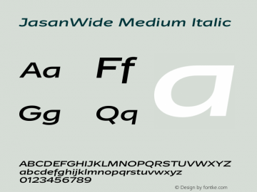 JasanWide-MediumItalic 图片样张