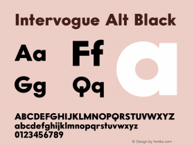 Intervogue Alt Black Version 1.000;PS 001.000;hotconv 1.0.88;makeotf.lib2.5.64775 Font Sample