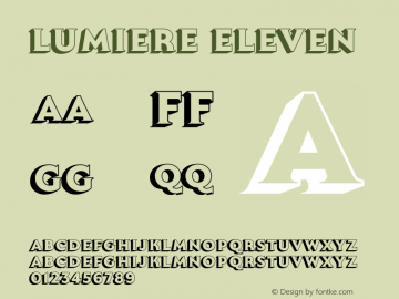 Lumiere Eleven Version 1.000;PS 001.000;hotconv 1.0.88;makeotf.lib2.5.64775图片样张