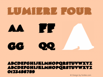 Lumiere Four Version 1.000;PS 001.000;hotconv 1.0.88;makeotf.lib2.5.64775图片样张
