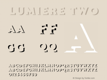 Lumiere Two Version 1.000;PS 001.000;hotconv 1.0.88;makeotf.lib2.5.64775图片样张