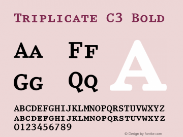 Triplicate C3 Bold 1.189 Font Sample