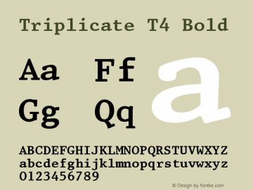 Triplicate T4 Bold 1.189 Font Sample