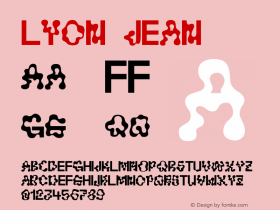 LyonJean Version 1.000;PS 001.001;hotconv 1.0.56 Font Sample