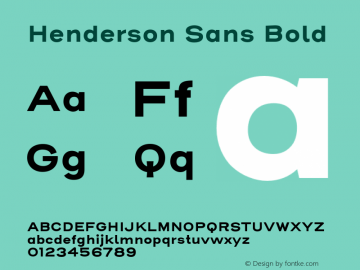 HendersonSans-Bold Version 1.000图片样张