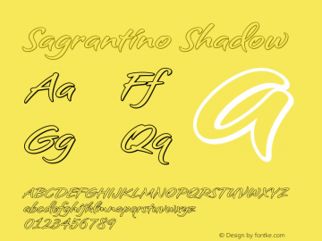 Sagrantino Shadow Version 1.00 Font Sample