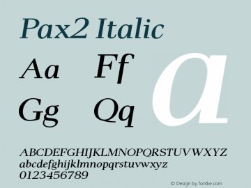 Pax2-Italic 005.000图片样张