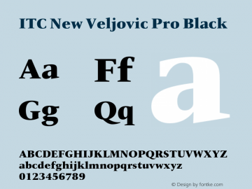 ITC New Veljovic Pro Blk Version 1.00图片样张