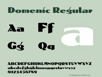 Domenic Regular Rev. 002.001 Font Sample