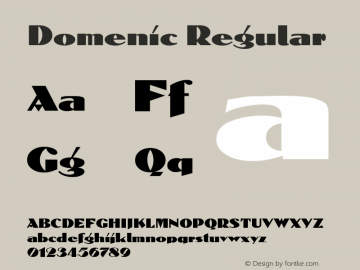Domenic Regular Rev. 002.001 Font Sample
