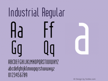 Industrial Regular Rev. 002.001 Font Sample
