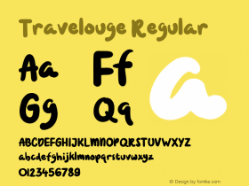 Travelouge Regular Version 001.001 Font Sample