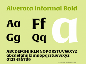 Alverata Informal Bold Version 1.000图片样张