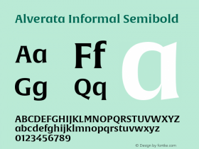 Alverata Informal Sb Version 1.000 Font Sample