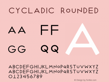 Cycladic-Rounded Version 1.000;com.myfonts.easy.teknike.cycladic.rounded.wfkit2.version.52tk Font Sample