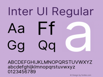 Inter UI 2.5;86daccf Font Sample